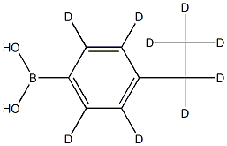 (4-(ethyl-d5)phenyl-2,3,5,6-d4)boronic acid Struktur