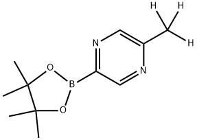 2-(methyl-d3)-5-(4,4,5,5-tetramethyl-1,3,2-dioxaborolan-2-yl)pyrazine 结构式