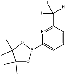 2-(methyl-d3)-6-(4,4,5,5-tetramethyl-1,3,2-dioxaborolan-2-yl)pyridine Struktur
