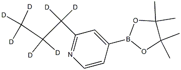 2-(propyl-d7)-4-(4,4,5,5-tetramethyl-1,3,2-dioxaborolan-2-yl)pyridine 化学構造式