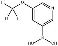(5-(methoxy-d3)pyridin-3-yl)boronic acid 化学構造式