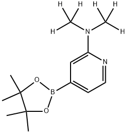N,N-bis(methyl-d3)-4-(4,4,5,5-tetramethyl-1,3,2-dioxaborolan-2-yl)pyridin-2-amine 化学構造式