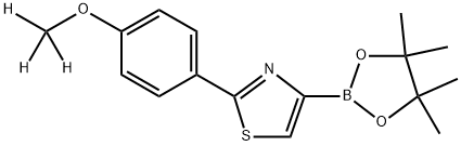 2-(4-(methoxy-d3)phenyl)-4-(4,4,5,5-tetramethyl-1,3,2-dioxaborolan-2-yl)thiazole Structure