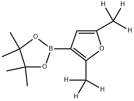 2-(2,5-bis(methyl-d3)furan-3-yl)-4,4,5,5-tetramethyl-1,3,2-dioxaborolane Structure