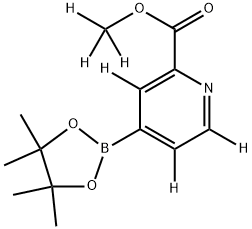 methyl-d3 4-(4,4,5,5-tetramethyl-1,3,2-dioxaborolan-2-yl)picolinate-3,5,6-d3,2241870-38-0,结构式