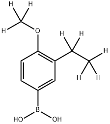 (3-(ethyl-d5)-4-(methoxy-d3)phenyl)boronic acid 结构式