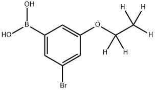 (3-bromo-5-(ethoxy-d5)phenyl)boronic acid Struktur