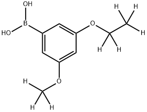 (3-(ethoxy-d5)-5-(methoxy-d3)phenyl)boronic acid Struktur
