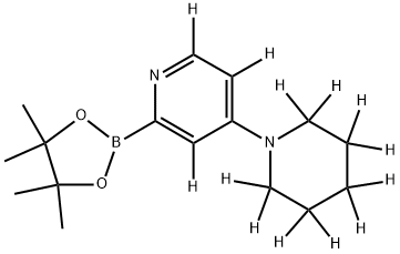 4-(piperidin-1-yl-d10)-2-(4,4,5,5-tetramethyl-1,3,2-dioxaborolan-2-yl)pyridine-3,5,6-d3 Structure