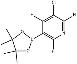 3-chloro-5-(4,4,5,5-tetramethyl-1,3,2-dioxaborolan-2-yl)pyridine-2,4,6-d3 Structure