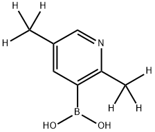 (2,5-bis(methyl-d3)pyridin-3-yl)boronic acid Structure