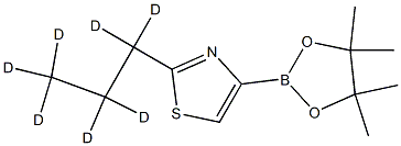 2-(propyl-d7)-4-(4,4,5,5-tetramethyl-1,3,2-dioxaborolan-2-yl)thiazole 化学構造式