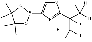 2-(propan-2-yl-d7)-4-(4,4,5,5-tetramethyl-1,3,2-dioxaborolan-2-yl)thiazole Struktur