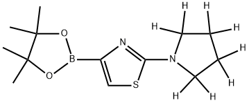 2-(pyrrolidin-1-yl-d8)-4-(4,4,5,5-tetramethyl-1,3,2-dioxaborolan-2-yl)thiazole Struktur