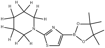 2-(piperidin-1-yl-d10)-4-(4,4,5,5-tetramethyl-1,3,2-dioxaborolan-2-yl)thiazole Struktur