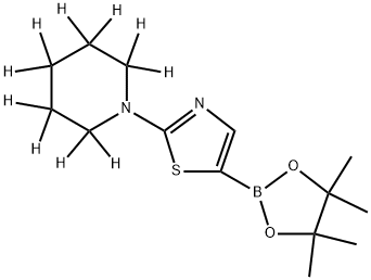 2-(piperidin-1-yl-d10)-5-(4,4,5,5-tetramethyl-1,3,2-dioxaborolan-2-yl)thiazole Struktur