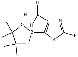 4-(methyl-d3)-5-(4,4,5,5-tetramethyl-1,3,2-dioxaborolan-2-yl)thiazole-2-d Structure