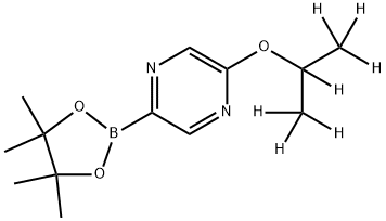 2-((propan-2-yl-d7)oxy)-5-(4,4,5,5-tetramethyl-1,3,2-dioxaborolan-2-yl)pyrazine Struktur