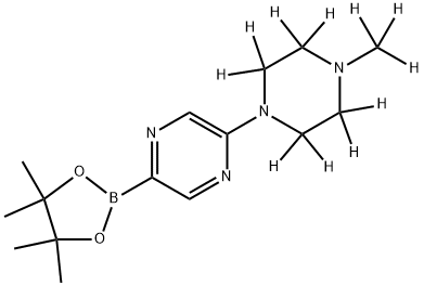 2-(4-(methyl-d3)piperazin-1-yl-2,2,3,3,5,5,6,6-d8)-5-(4,4,5,5-tetramethyl-1,3,2-dioxaborolan-2-yl)pyrazine Structure