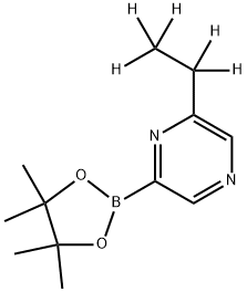 2-(ethyl-d5)-6-(4,4,5,5-tetramethyl-1,3,2-dioxaborolan-2-yl)pyrazine Structure