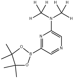 N,N-bis(methyl-d3)-6-(4,4,5,5-tetramethyl-1,3,2-dioxaborolan-2-yl)pyrazin-2-amine Structure