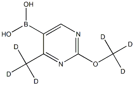 (2-(methoxy-d3)-4-(methyl-d3)pyrimidin-5-yl)boronic acid Struktur