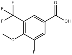 5-氟-4-甲氧基-3-(三氟甲基)苯甲酸 结构式