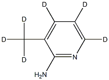 3-(methyl-d3)pyridin-4,5,6-d3-2-amine Struktur