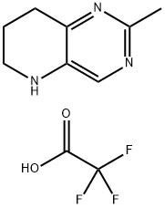 2-methyl-5,6,7,8-tetrahydropyrido[3,2-d]pyrimidine 2,2,2-trifluoroacetate 结构式