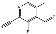 3,5-difluoro-4-formylpyridine-2-carbonitrile Structure