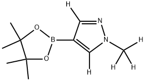 1-(methyl-d3)-4-(4,4,5,5-tetramethyl-1,3,2-dioxaborolan-2-yl)-1H-pyrazole-3,5-d2 Structure