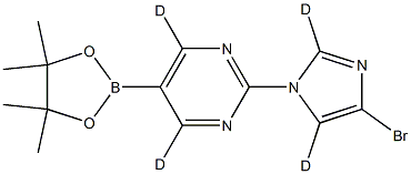 2-(4-bromo-1H-imidazol-1-yl-2,5-d2)-5-(4,4,5,5-tetramethyl-1,3,2-dioxaborolan-2-yl)pyrimidine-4,6-d2 Structure