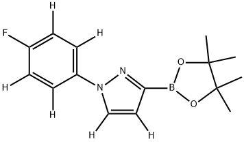 1-(4-fluorophenyl-2,3,5,6-d4)-3-(4,4,5,5-tetramethyl-1,3,2-dioxaborolan-2-yl)-1H-pyrazole-4,5-d2 Structure