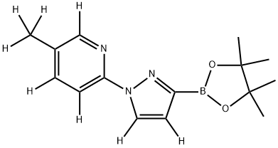 5-(methyl-d3)-2-(3-(4,4,5,5-tetramethyl-1,3,2-dioxaborolan-2-yl)-1H-pyrazol-1-yl-4,5-d2)pyridine-3,4,6-d3,2256705-87-8,结构式
