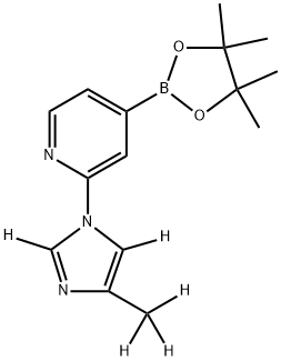 2-(4-(methyl-d3)-1H-imidazol-1-yl-2,5-d2)-4-(4,4,5,5-tetramethyl-1,3,2-dioxaborolan-2-yl)pyridine Struktur