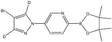 5-(4-bromo-1H-pyrazol-1-yl-3,5-d2)-2-(4,4,5,5-tetramethyl-1,3,2-dioxaborolan-2-yl)pyridine Structure