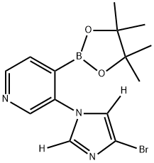 3-(4-bromo-1H-imidazol-1-yl-2,5-d2)-4-(4,4,5,5-tetramethyl-1,3,2-dioxaborolan-2-yl)pyridine Structure