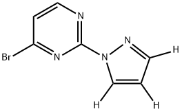4-bromo-2-(1H-pyrazol-1-yl-d3)pyrimidine,2256707-08-9,结构式