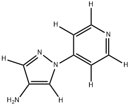 1-(pyridin-4-yl-d4)-1H-pyrazol-3,5-d2-4-amine Structure