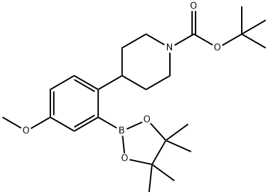 tert-butyl 4-(4-methoxy-2-(4,4,5,5-tetramethyl-1,3,2-dioxaborolan-2-yl)phenyl)piperidine-1-carboxylate,2256708-70-8,结构式