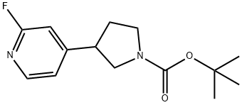 tert-butyl 3-(2-fluoropyridin-4-yl)pyrrolidine-1-carboxylate Struktur