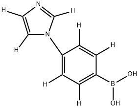 (4-(1H-imidazol-1-yl-d3)phenyl-2,3,5,6-d4)boronic acid 化学構造式