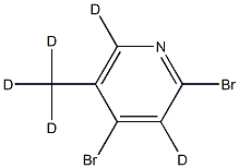 2,4-dibromo-5-(methyl-d3)pyridine-3,6-d2 Structure