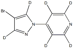 4-(4-bromo-1H-pyrazol-1-yl-3,5-d2)pyridine-2,3,5,6-d4 Struktur