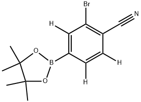 2-bromo-4-(4,4,5,5-tetramethyl-1,3,2-dioxaborolan-2-yl)benzonitrile-3,5,6-d3 Struktur