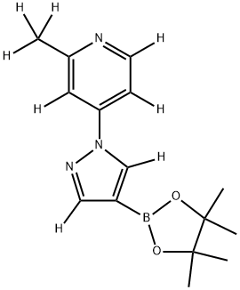 2-(methyl-d3)-4-(4-(4,4,5,5-tetramethyl-1,3,2-dioxaborolan-2-yl)-1H-pyrazol-1-yl-3,5-d2)pyridine-3,5,6-d3,2256710-35-5,结构式