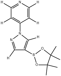 4-(4-(4,4,5,5-tetramethyl-1,3,2-dioxaborolan-2-yl)-1H-pyrazol-1-yl-3,5-d2)pyridine-2,3,5,6-d4 Struktur