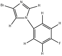 4-bromo-1-(4-fluorophenyl-2,3,5,6-d4)-1H-imidazole-2,5-d2 Structure