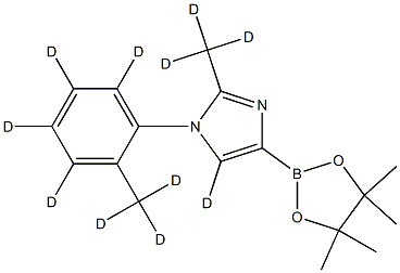 2-(methyl-d3)-1-(2-(methyl-d3)phenyl-3,4,5,6-d4)-4-(4,4,5,5-tetramethyl-1,3,2-dioxaborolan-2-yl)-1H-imidazole-5-d Structure