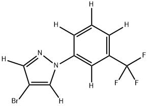 4-bromo-1-(3-(trifluoromethyl)phenyl-2,4,5,6-d4)-1H-pyrazole-3,5-d2,2256710-70-8,结构式